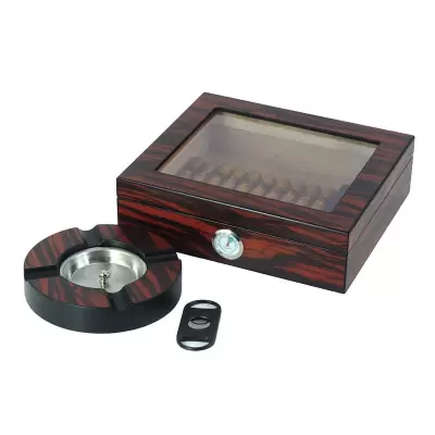 Set umidor tigari de foi (scrumiera+cutter) Ebony 1158 "Andreas"