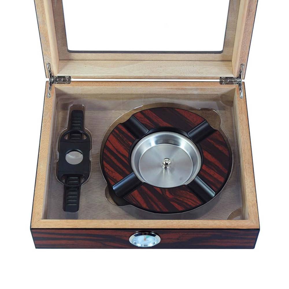 Set umidor tigari de foi (scrumiera+cutter) Ebony 1158 "Andreas"