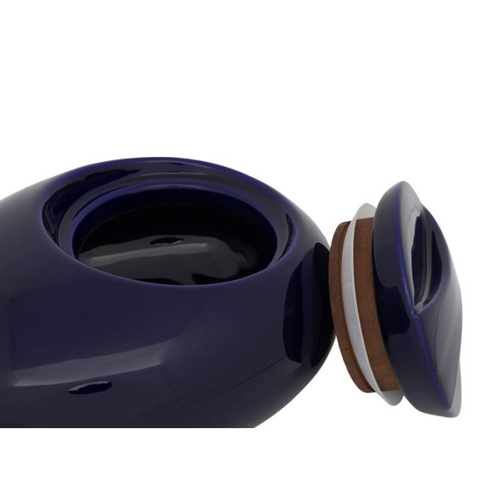 Vas ceramic pentru tutun de pipa cu umidificator Blue Cobalt / Chacom