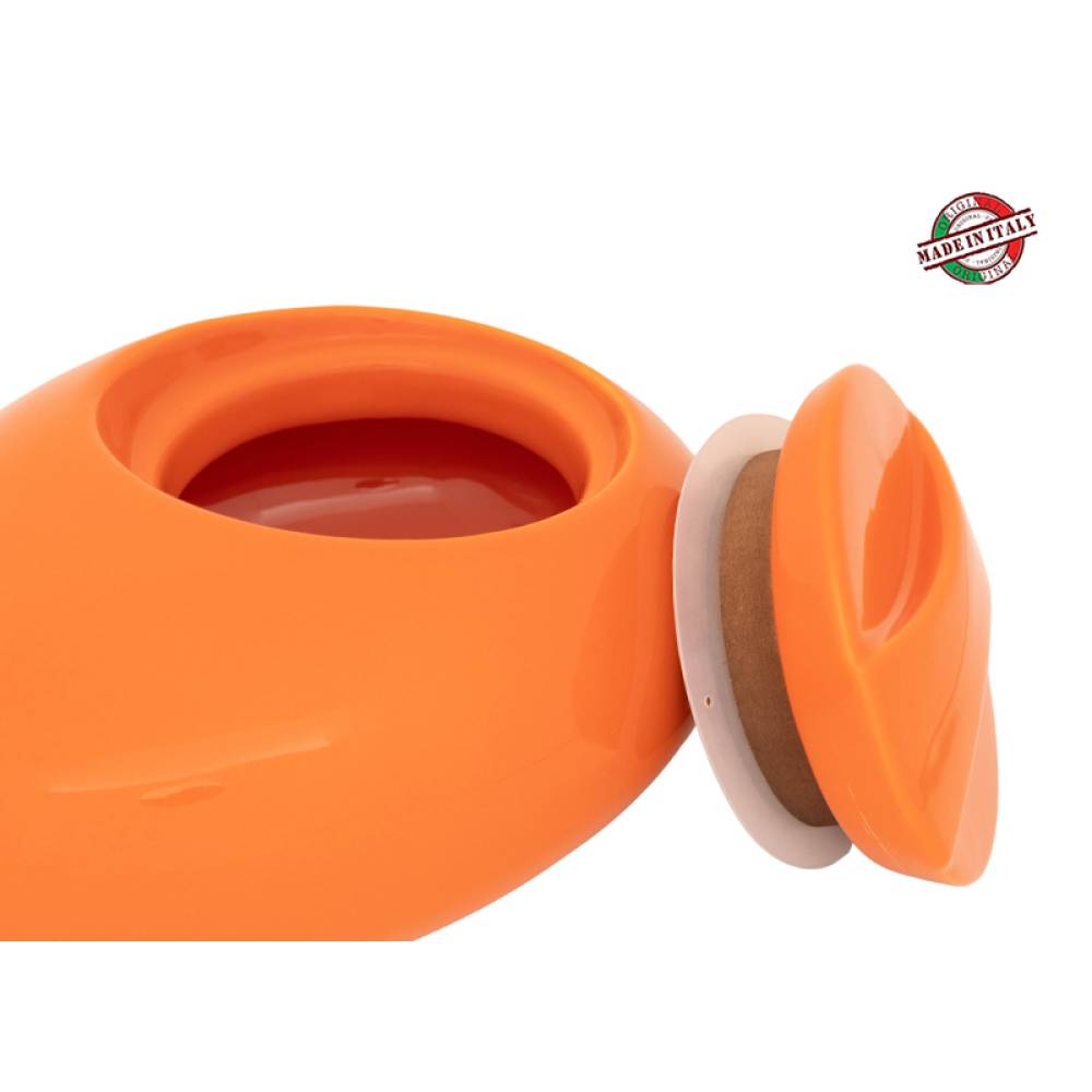 Vas ceramic pentru tutun de pipa cu umidificator Orange / Chacom