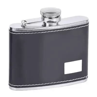 Recipient metal Black (piele) 115ml.- Y234N/Lubinski