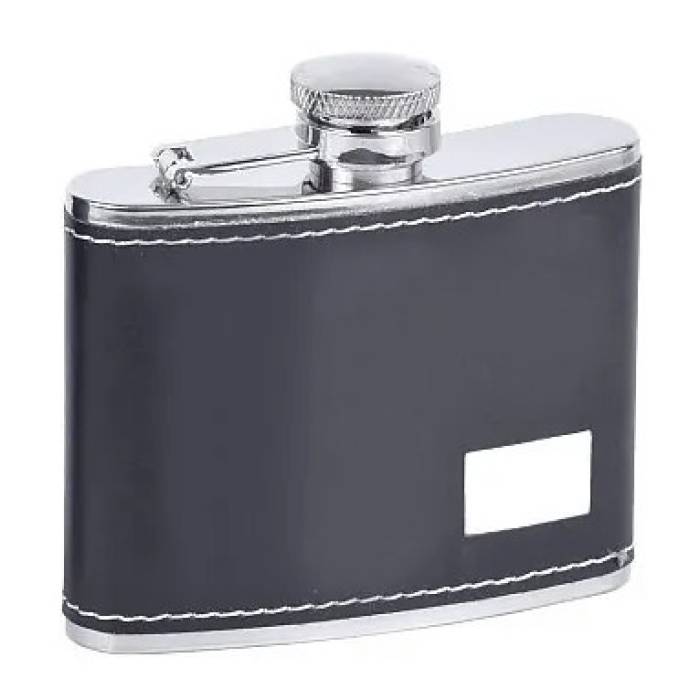 Recipient metal Black (piele) 115ml.- Y234N/Lubinski