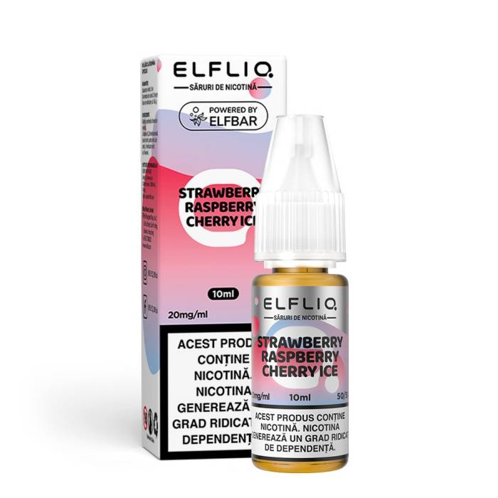 Lichid tigareta electronica 20 mg./ml. Strawberry Raspberry Cherry Ice "ElfLiq" (10ml)