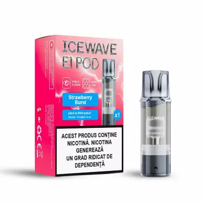 Cartus Icewave 1000 pufuri Strawberry Burst 20 mg.