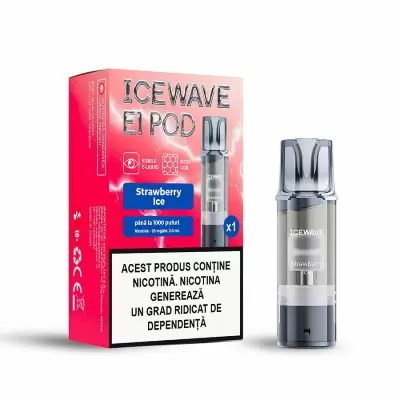 Cartus Icewave 1000 pufuri Strawberry Ice 20 mg.