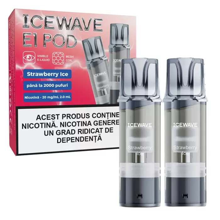 Cartus Icewave 2x1000 pufuri Strawberry Ice 20 mg.