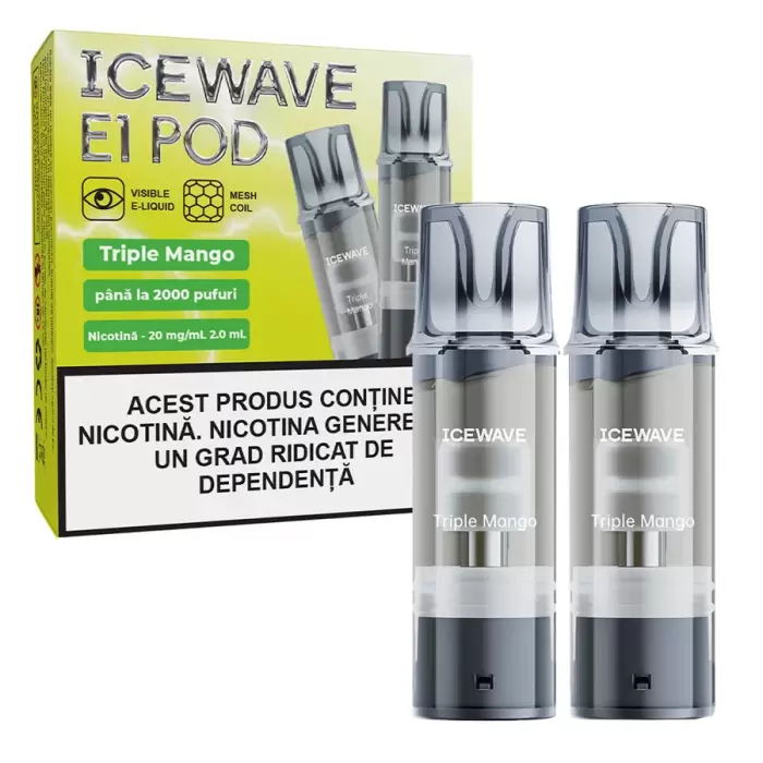 Cartus Icewave 2x1000 pufuri Triple Mango 20 mg.