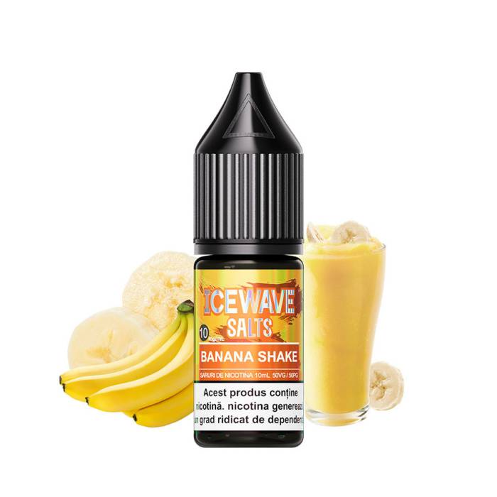 Lichid tigareta electronica 10 mg./ml. Banana Shake Icewave (10ml)