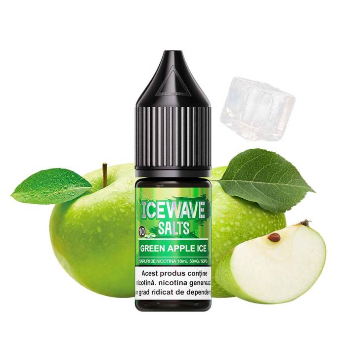 Lichid tigareta electronica 10 mg./ml. Green Apple Icewave (10ml)