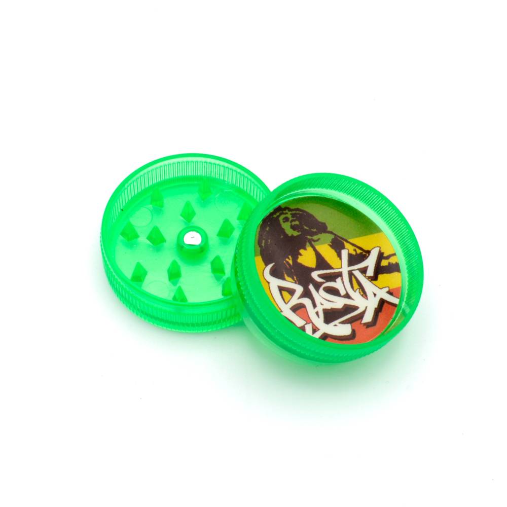Set mini pipa sticla si grinder plastic Tiny / Toro