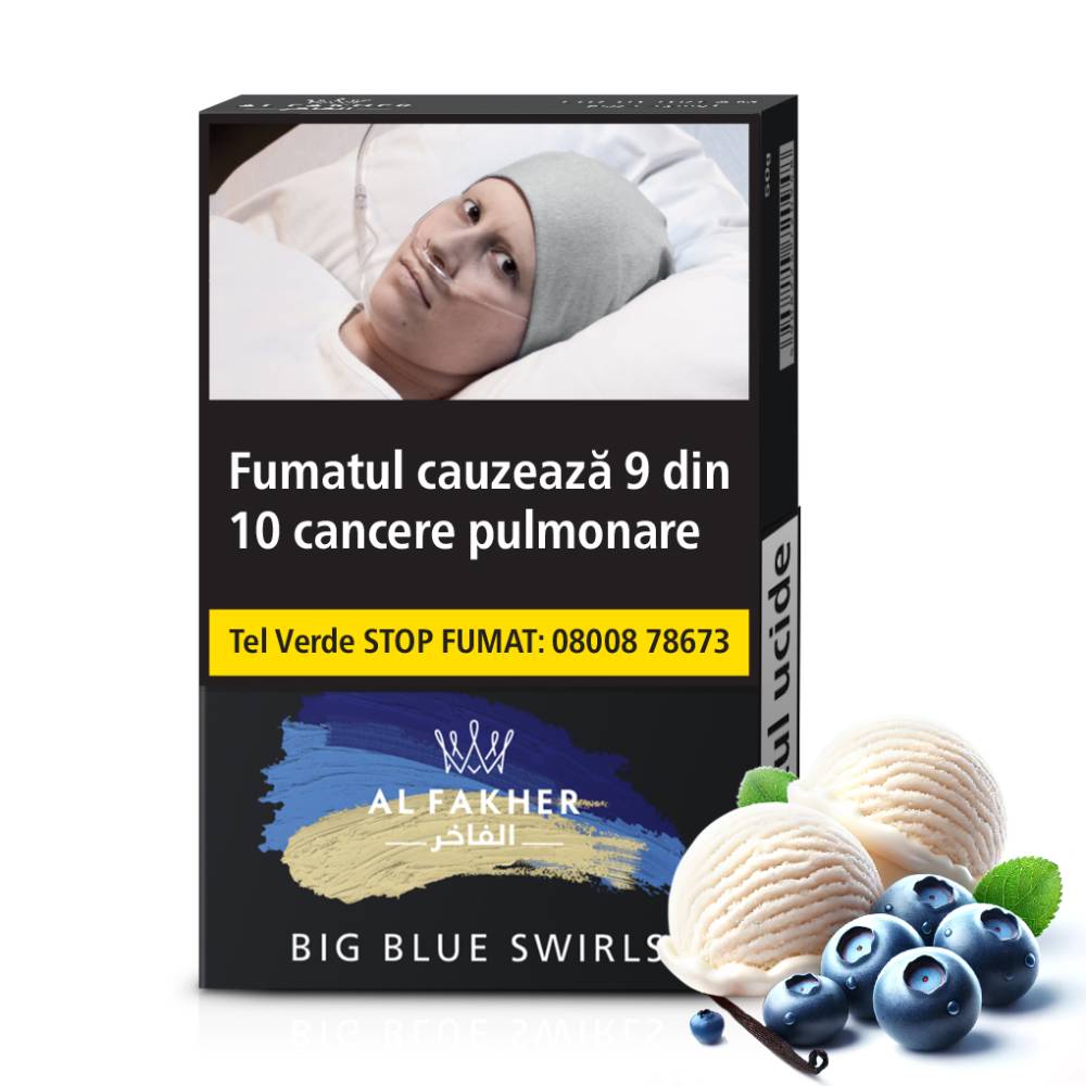 Tutun narghilea "Big Blue Swirls" (afine, inghetata de vanilie) Al Fakher (20g)