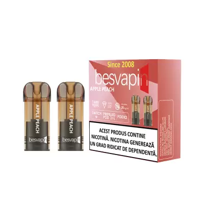 Cartus Besvapin 2x800 pufuri Apple Peach 20 mg.
