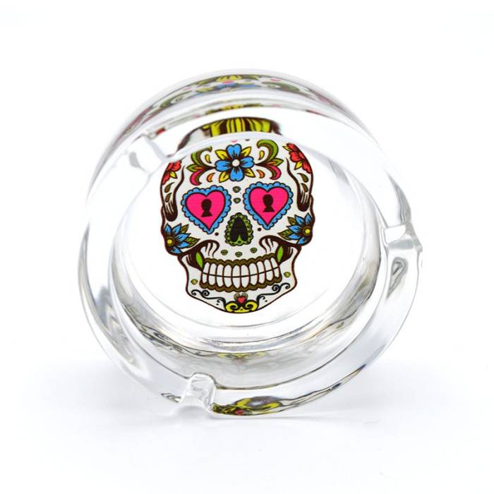 Scrumiera Round Glass Calavera / Toro