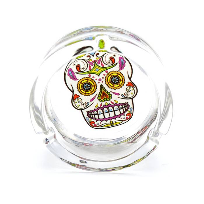 Scrumiera Round Glass Calavera / Toro