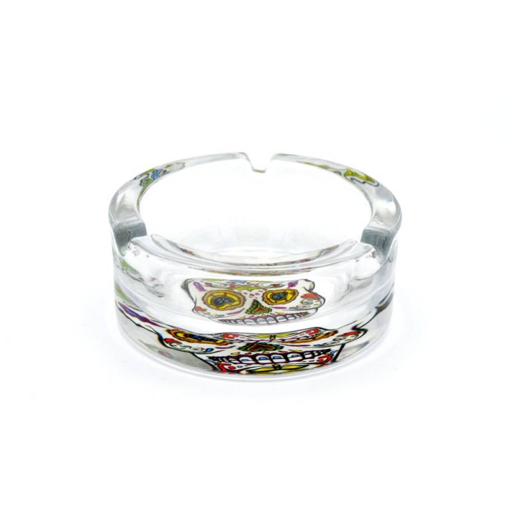 Scrumiera Round Glass Calavera / Toro