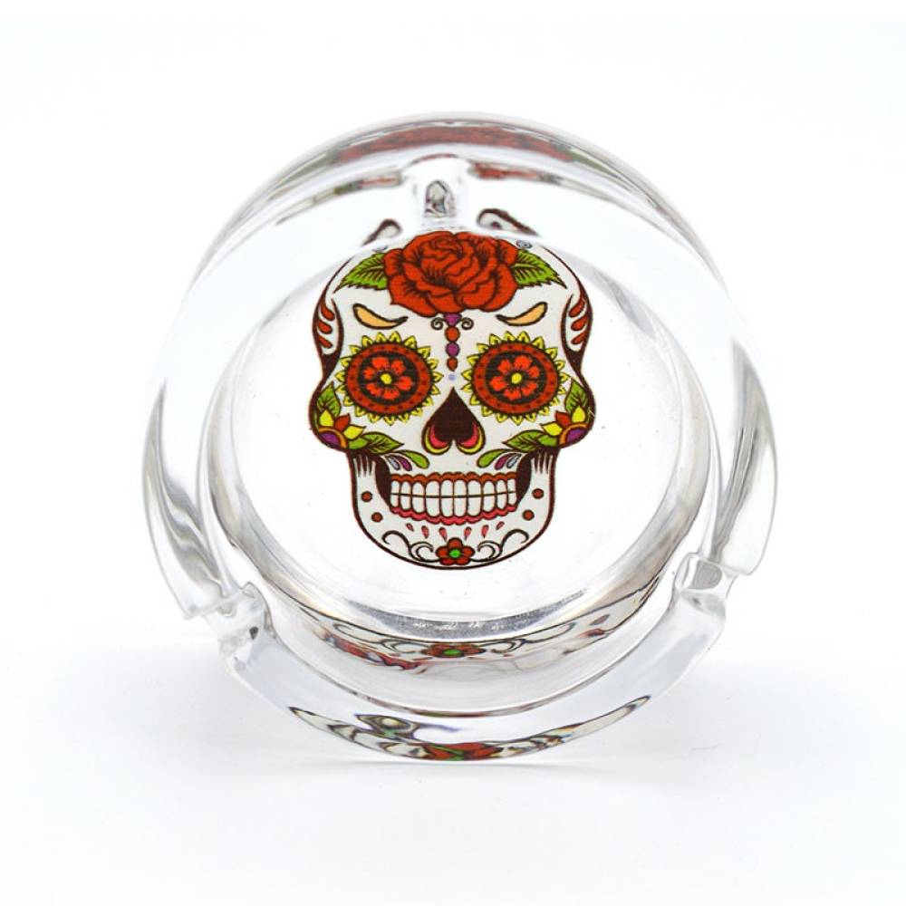 Scrumiera Round Glass Calavera / Toro