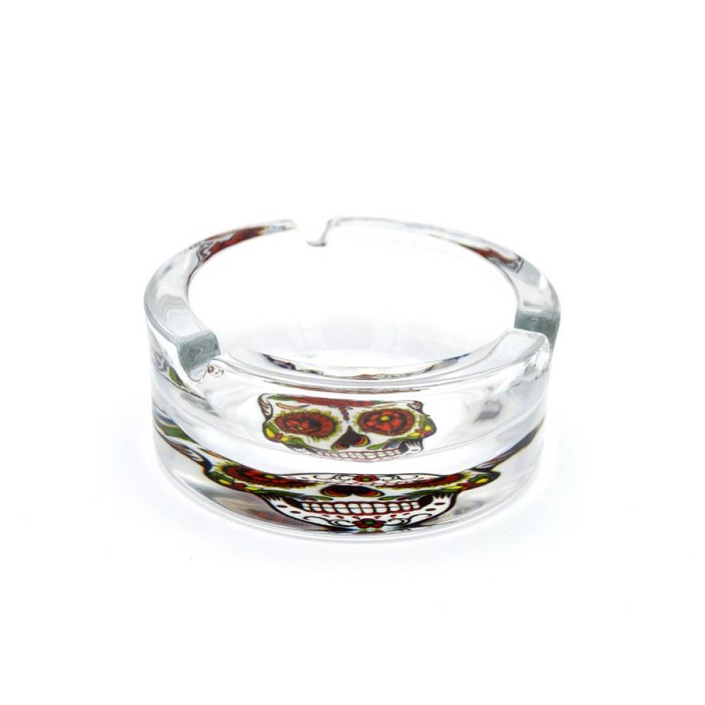 Scrumiera Round Glass Calavera / Toro