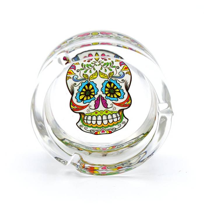 Scrumiera Round Glass Calavera / Toro