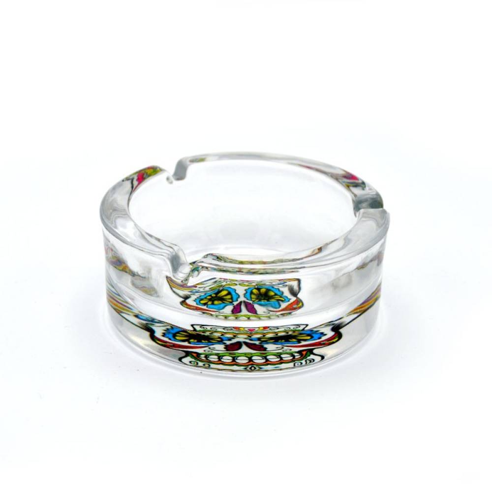 Scrumiera Round Glass Calavera / Toro