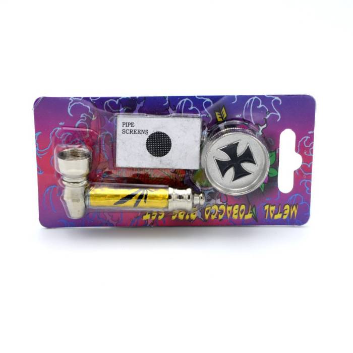 Set mini pipa si grinder 1 Iron Cross / Toro