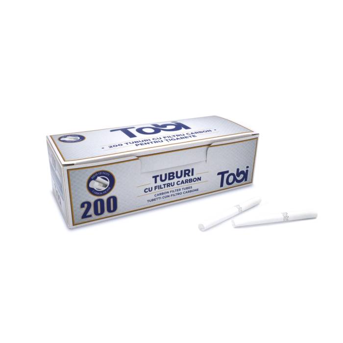 Tuburi cu filtru pt.tigarete Carbon TOBI  (200)