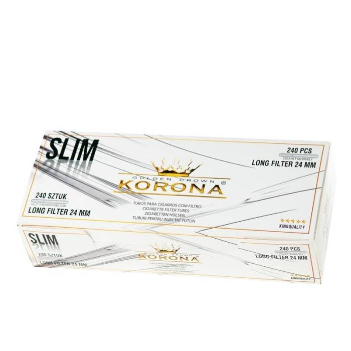 Tuburi cu filtru pt.tigarete Slim Long White Korona (240)