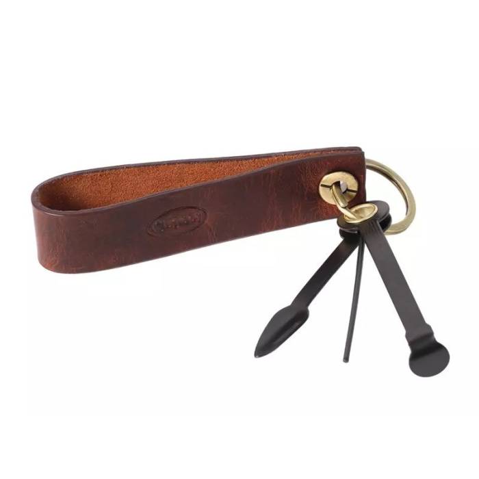 Suport piele pipa (curatator metal, inel chei) Retro Brown / Chacom