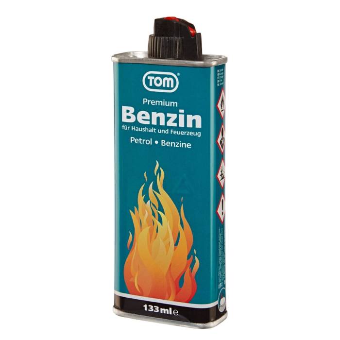 Benzina brichete 133 ml. TOM