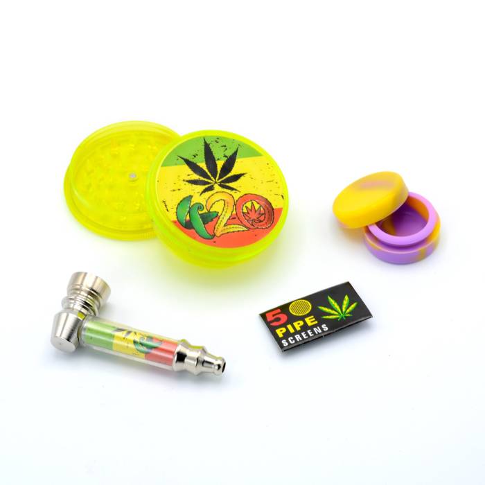 Set (tava rulat+site+grinder+minipipa+pillbox) Reggae / Toro